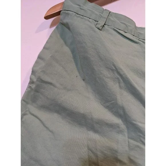 Izod Saltwater Mens Shorts 33 Flat Front Solid Casual Cotton Chino 624 - Picture 3 of 12